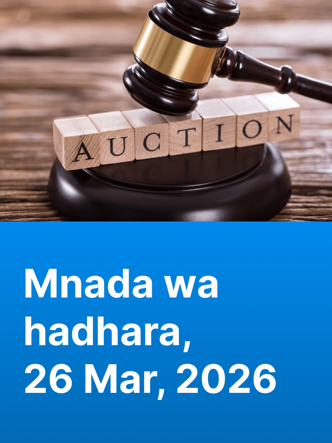 TANGAZO LA MNADA WA HADHARA - 26 MACHI 2026